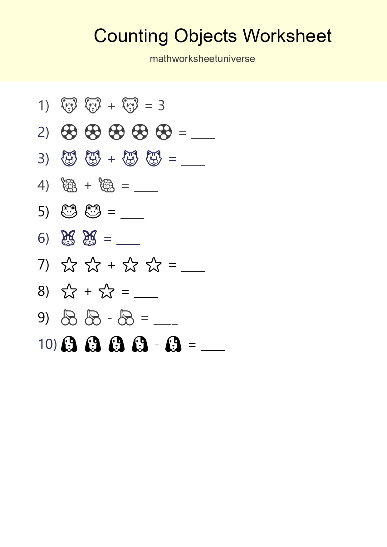 Learn Counting With Pictures Worksheet (Pre-K) - Part 163
